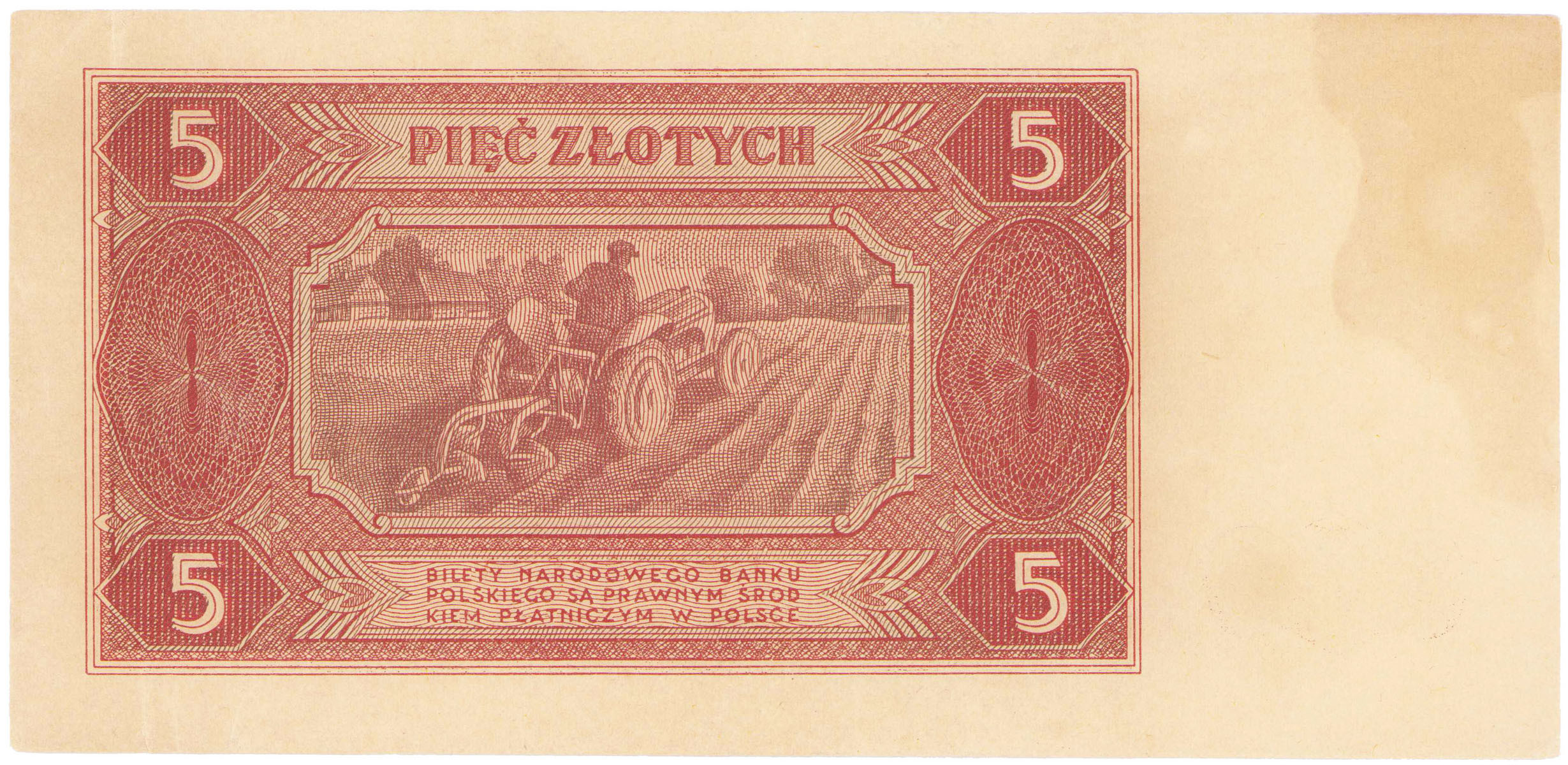 5 złotych 1948 seria BK - rzadszy